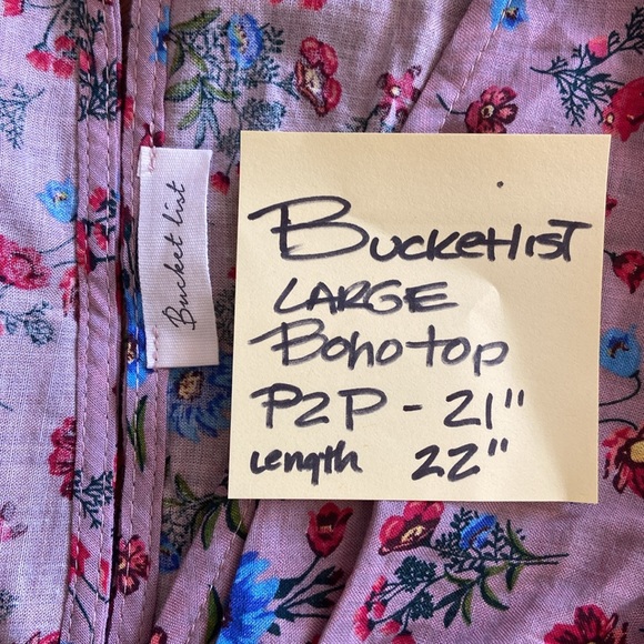 Bucketlist Large Boho Cotton top NWOT - Picture 7 of 7